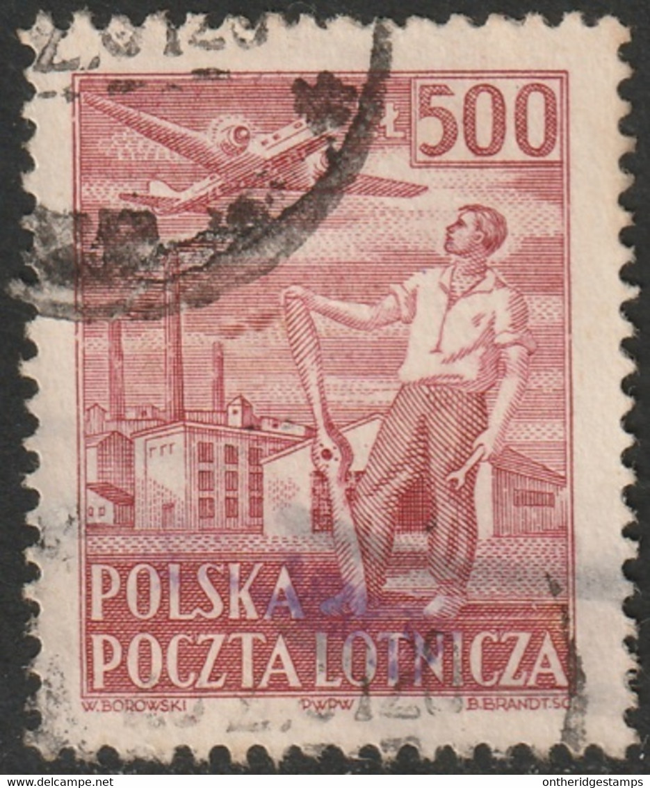 Poland 1950 Sc C27  Air Post Used - Gebraucht