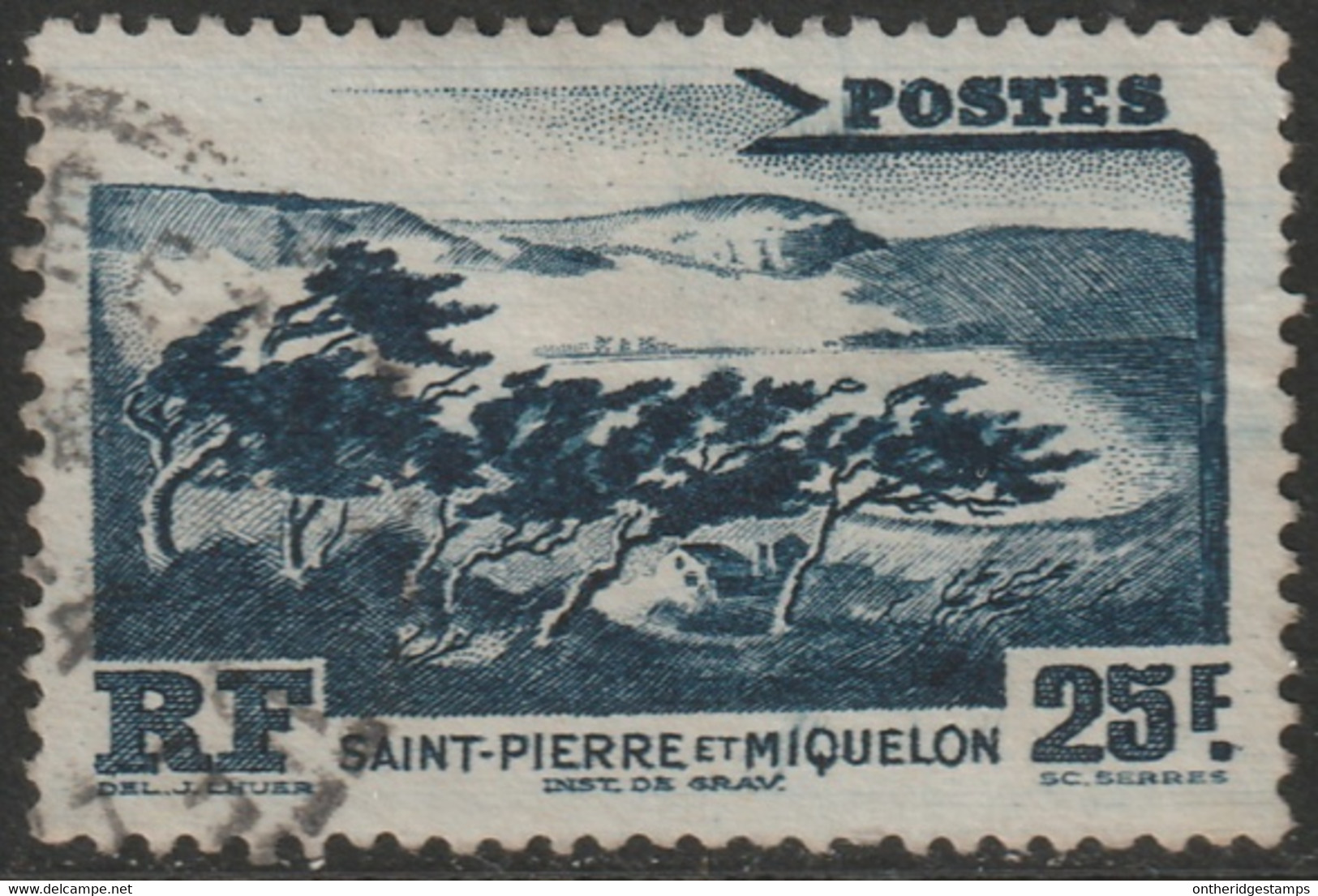 St Pierre & Miquelon 1947 Sc 342  Used - Used Stamps