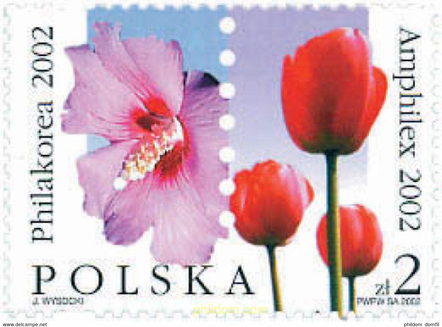 120100 MNH POLONIA 2002 AMPHILEX 2002 Y PHILAKOREA 2002. EXPOSICIONES FILATELICAS INTERNACIONALES - Ohne Zuordnung