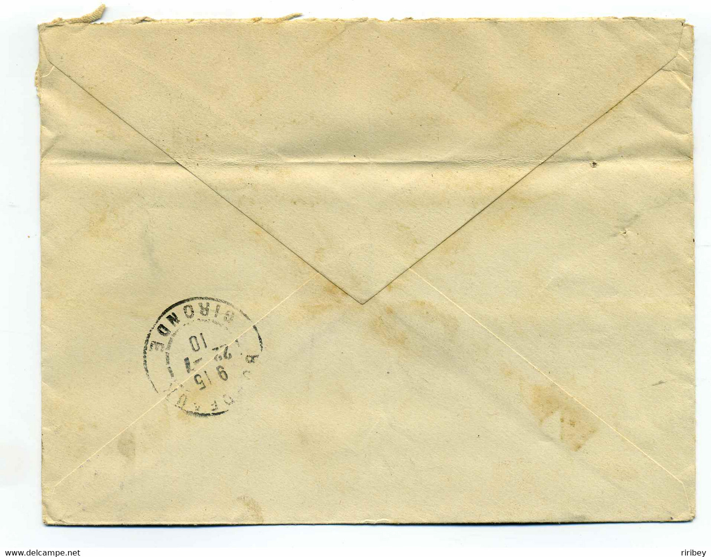 Lettre De FORT DE FRANCE Pour Bordeaux  / Aff Multiples / 1910 - Brieven En Documenten