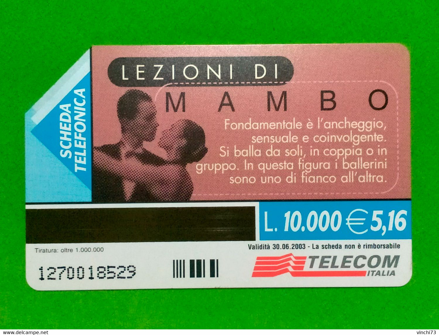 ! - ITALIA -SCHEDA TELEFONICA  LEZIONI DI MAMBO - Öff. Themen-TK