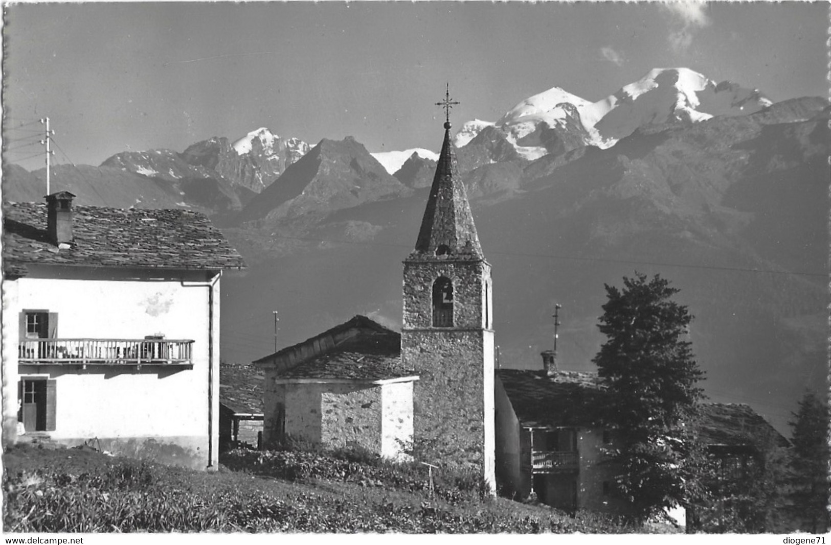 L'Eglise De Verbier-Village Tournelon Blanc Et Combins 1958 Rare - Bagnes