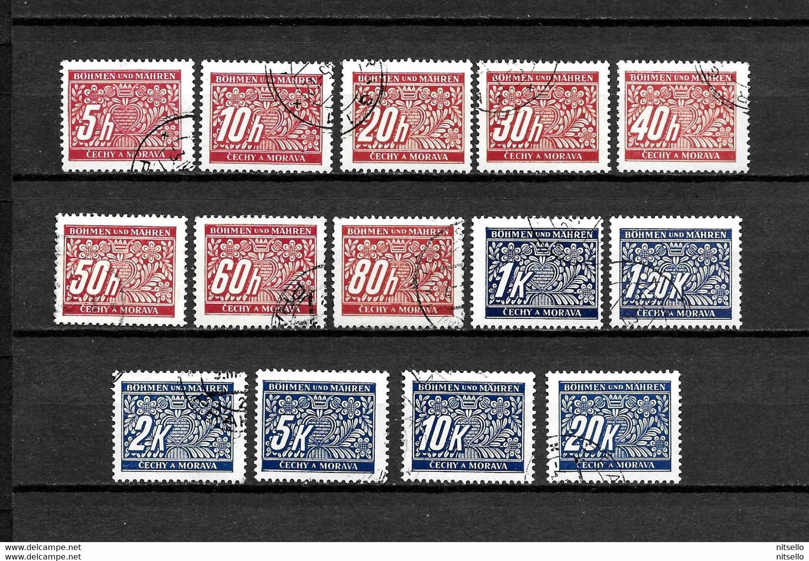 LOTE 2148  /// BOHEMIA Y MORAVIA  //  YVERT Nº: TASAS 1/14  LUXE     ¡¡¡ OFERTA - LIQUIDATION - JE LIQUIDE !!! - Used Stamps