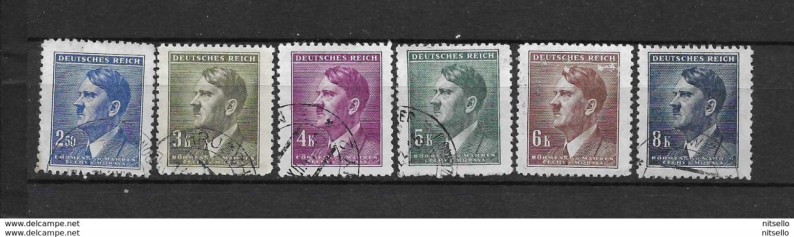 LOTE 2148  ///  BOHEMIA Y MORAVIA   YVERT Nº:  89/94 - Used Stamps