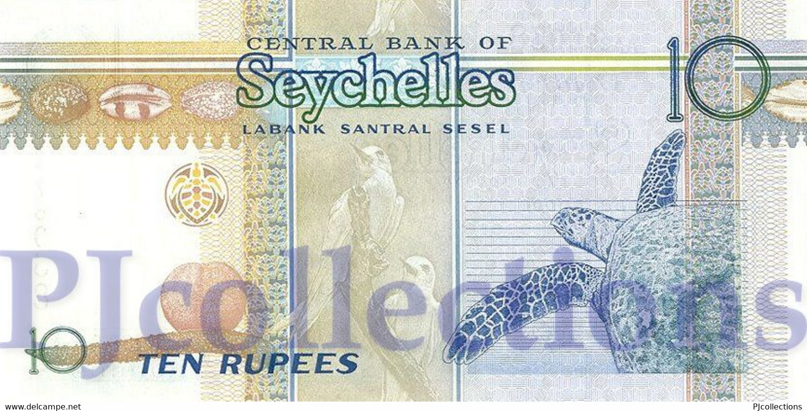 SEYCHELLES 10 RUPEES 1998 PICK 36a UNC PREFIX "AC-AD" - Seychellen