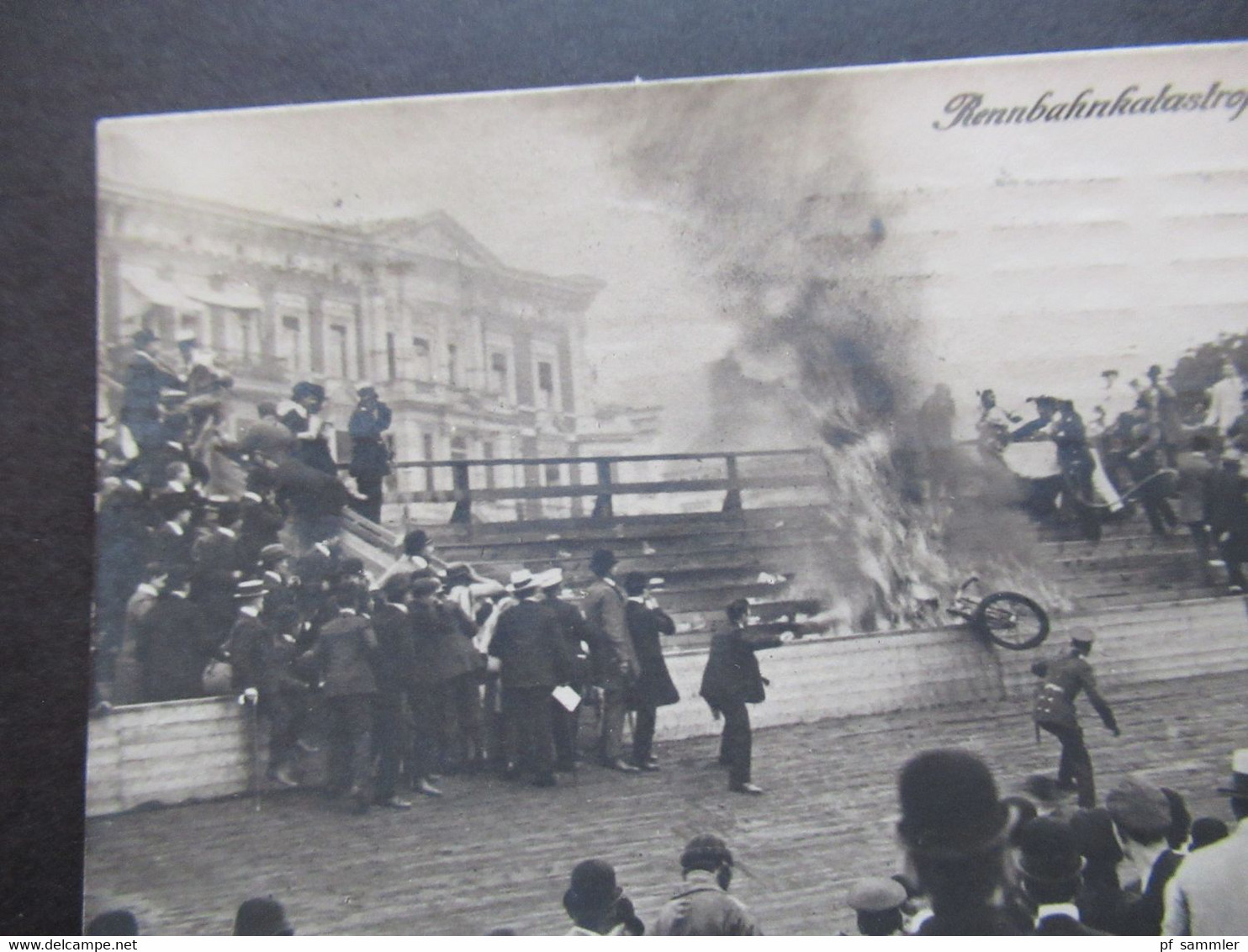 Berlin 1909 Rennbahnkatastrophe Von Berlin Im Botanischen Garten / Schwarzer Sonntag / Motorradunfall Foto PK - Motos