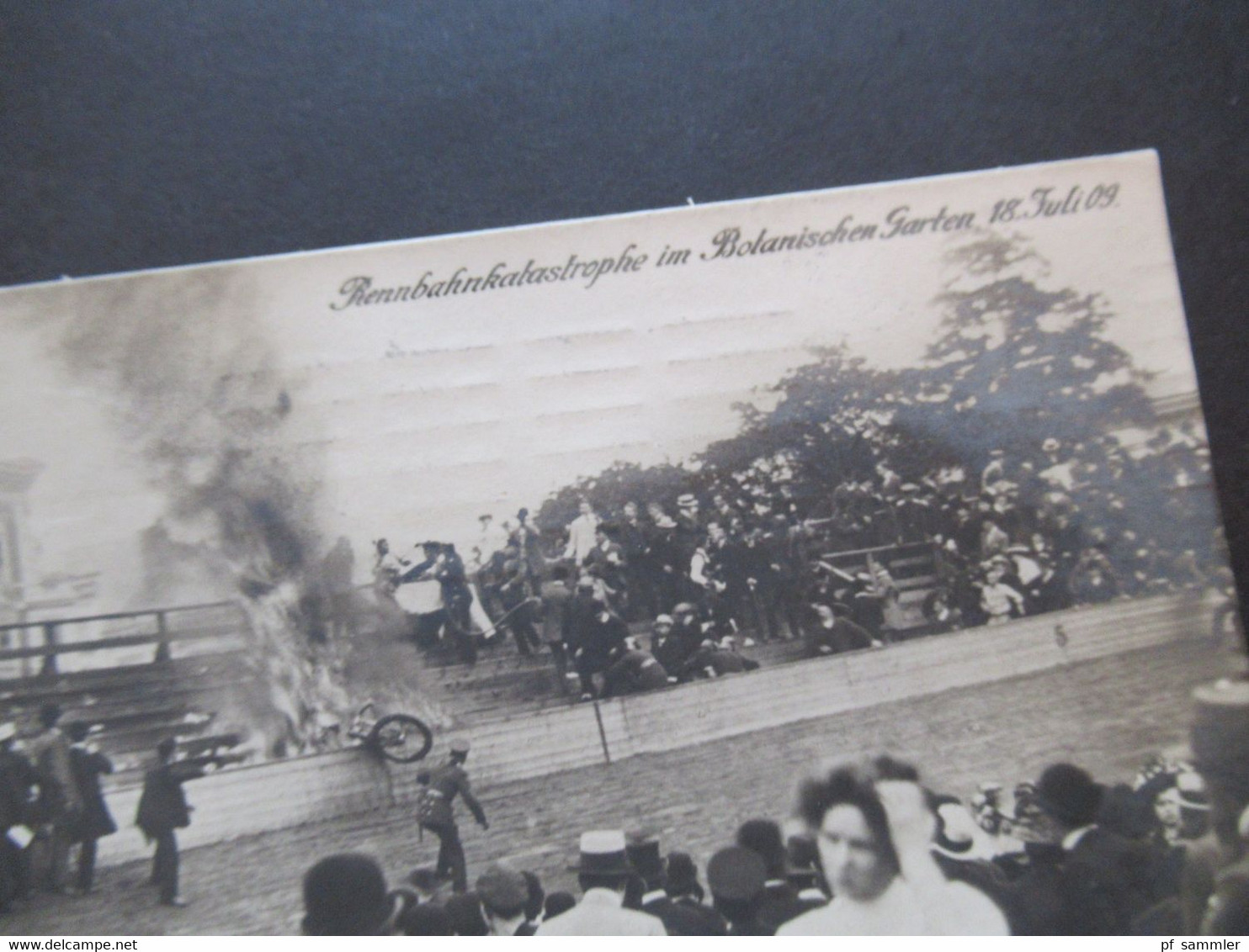 Berlin 1909 Rennbahnkatastrophe Von Berlin Im Botanischen Garten / Schwarzer Sonntag / Motorradunfall Foto PK - Motos