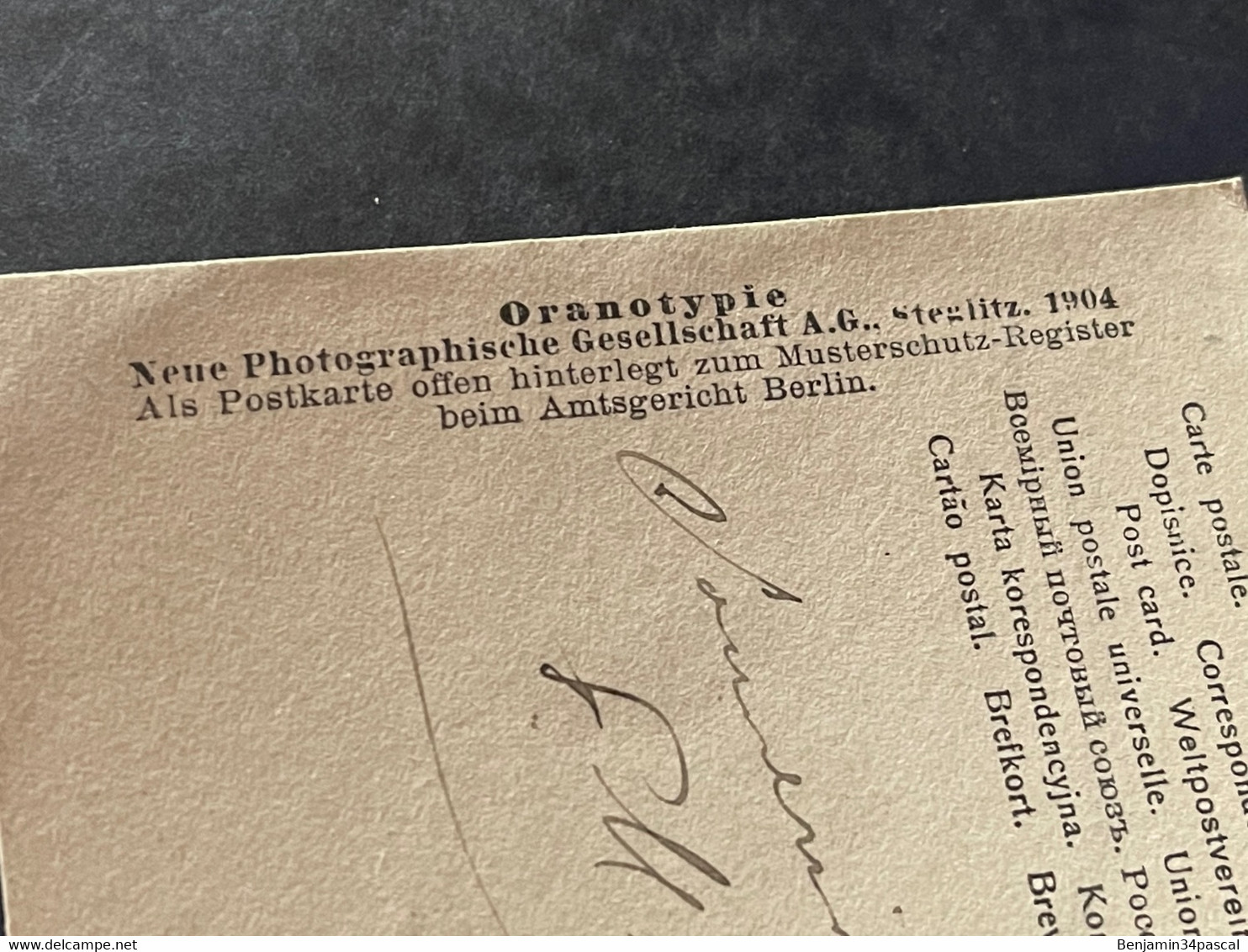 Cpa Allemagne -Steglitz 1904 - cachet 1908