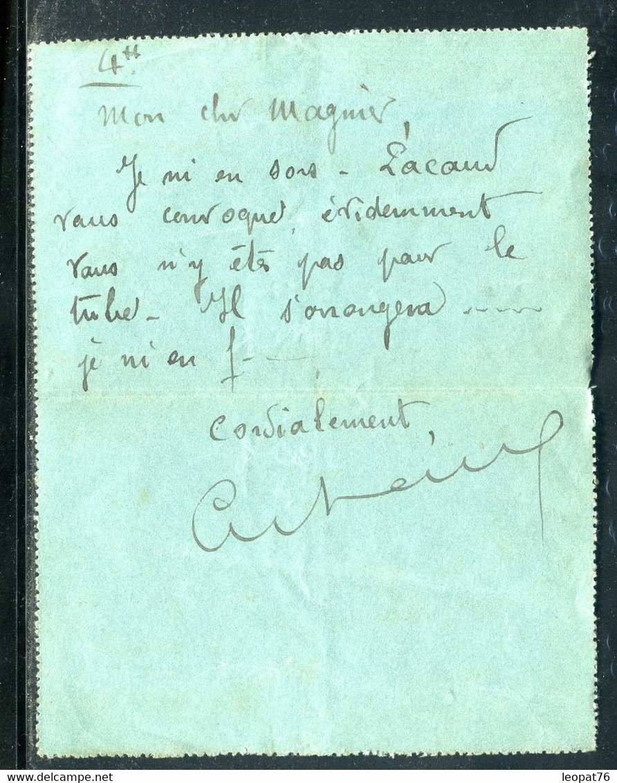 Entier Pneumatique ( Carte Lettre ) De Paris Pour Paris En 1905 - D 254 - Pneumatic Post