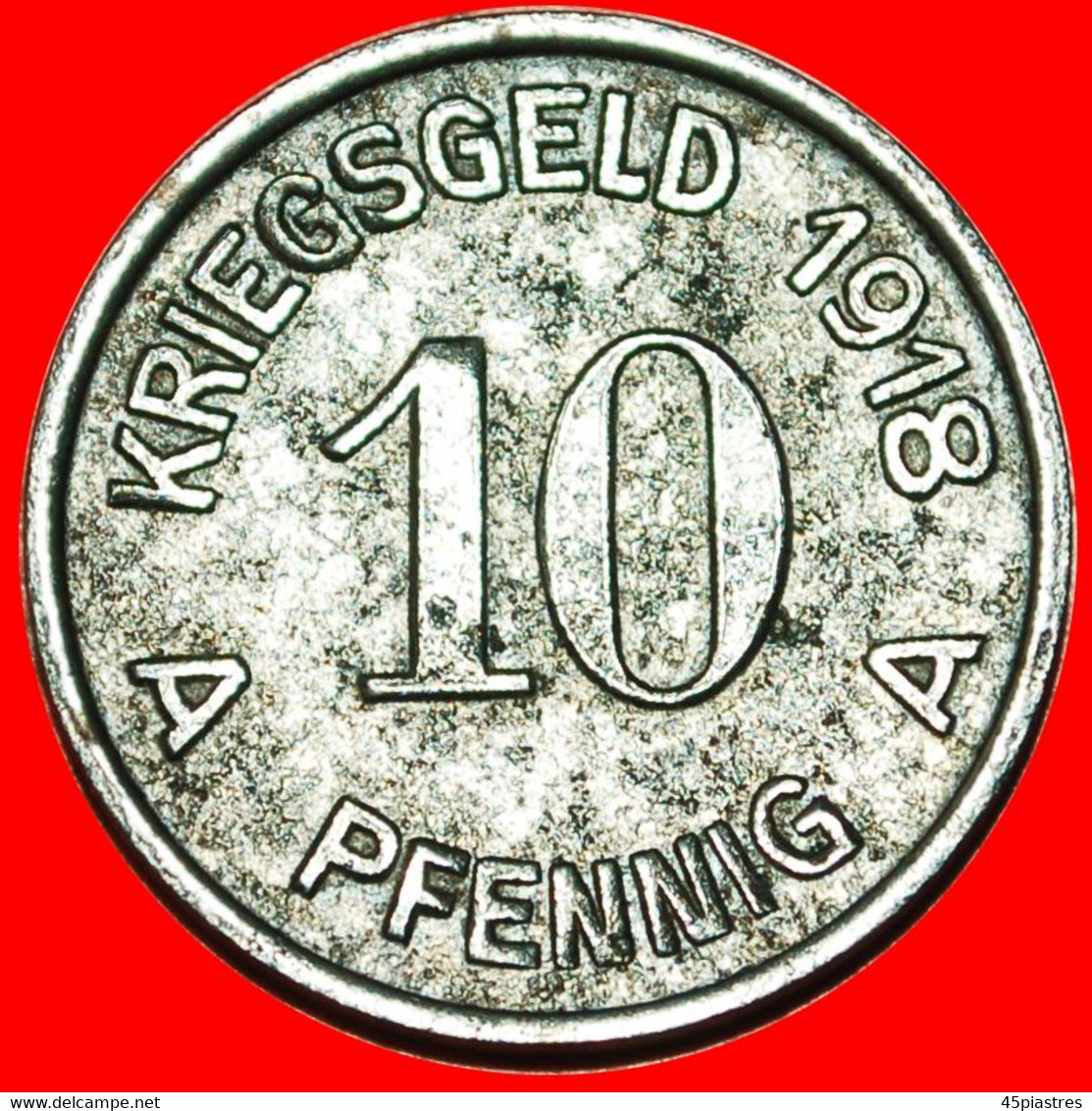 * HAND GRENADE WESTPHALIA: GERMANY LUEDENSCHEID ★ 10 PFENNIGS 1918! TO BE PUBLISHED! LOW START! ★ NO RESERVE! - Monétaires/De Nécessité