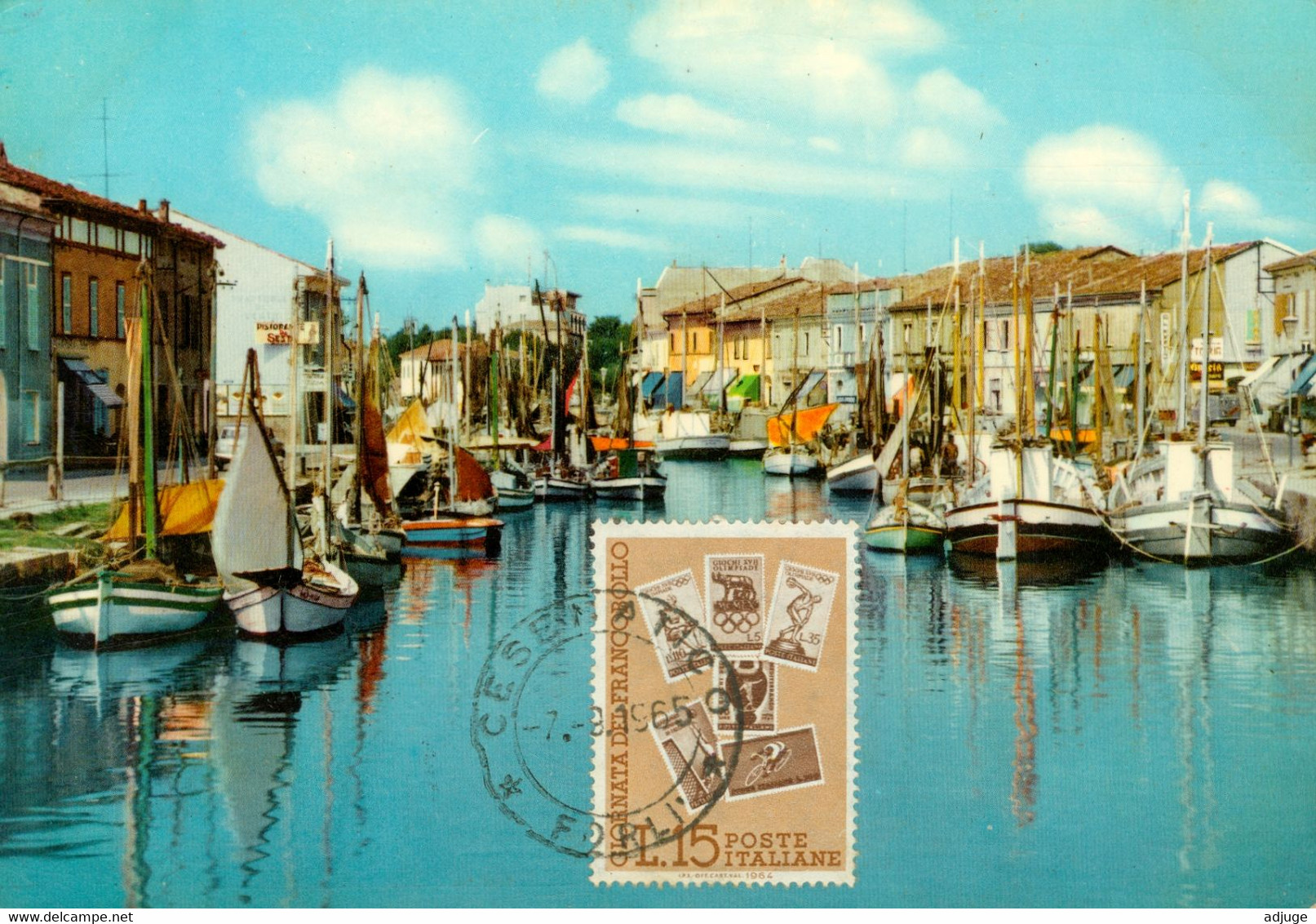 CESENATICO - Port Canal -Oblitération Philatélique  Cesenatico 1965 * 2 Scan - Cesena