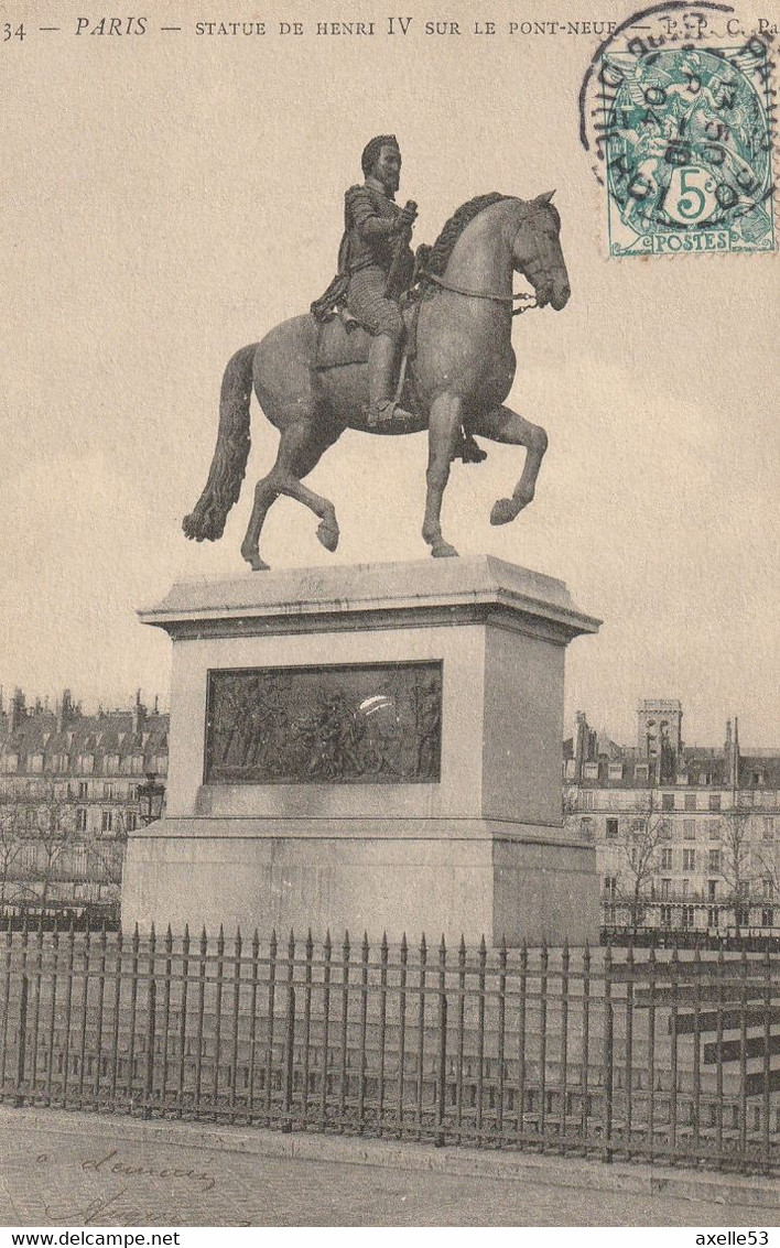 Paris 75 (7144) Statue De Henri IV Sur Le Pont-Neuf, Précurseur - Statues