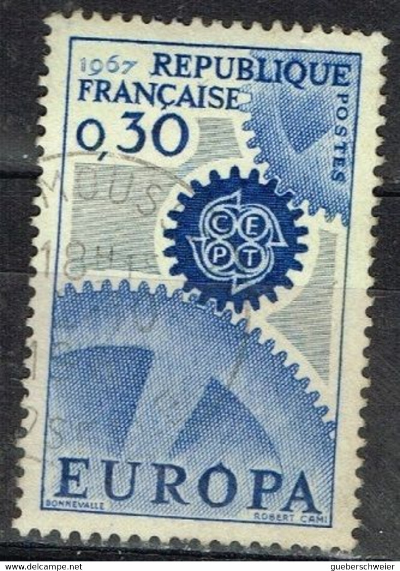FR VAR 44 - FRANCE N° 1521 Obl. EUROPA Variété "O" De Europa Avec Pointe - Gebraucht