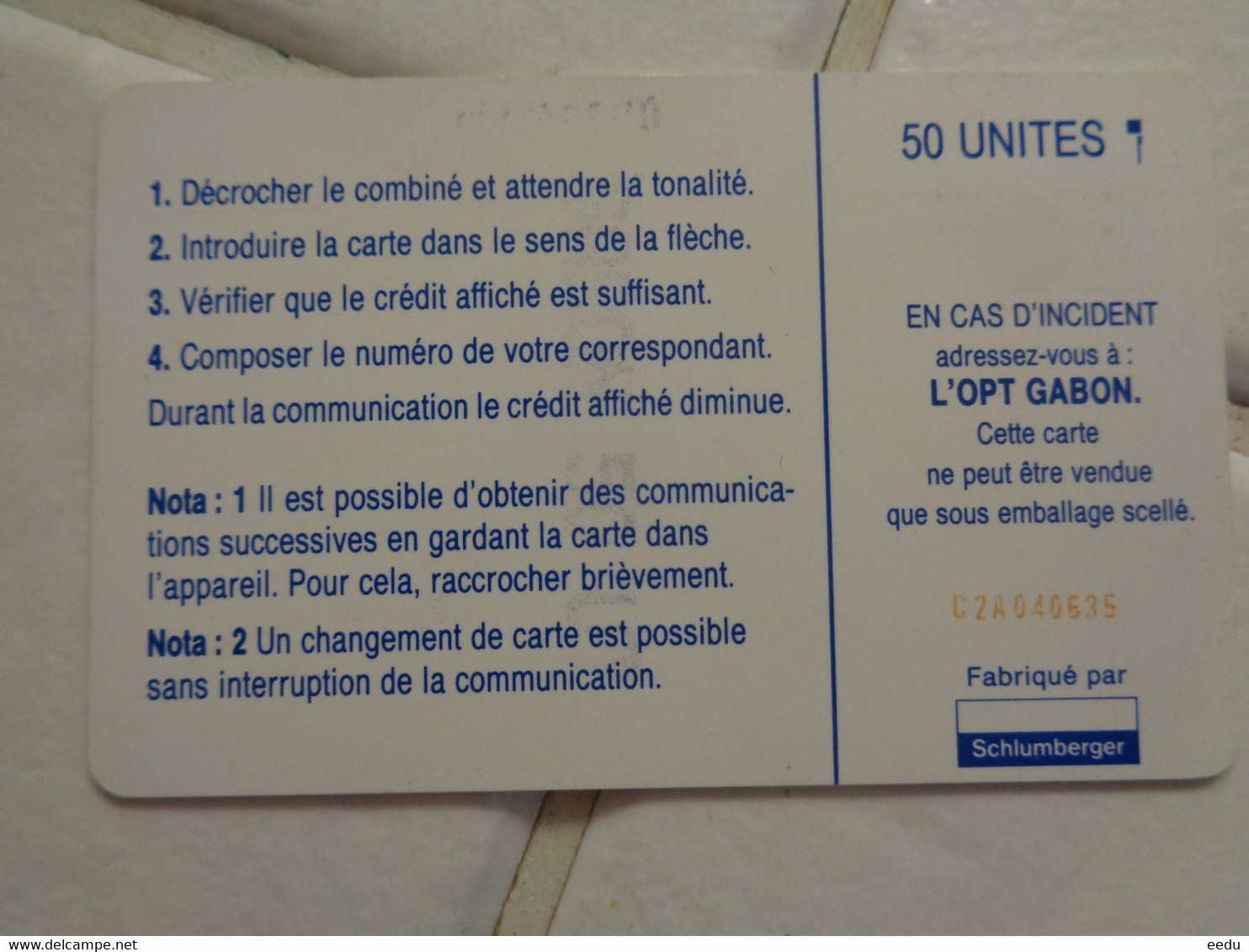 Gabon Phonecard - Gabon