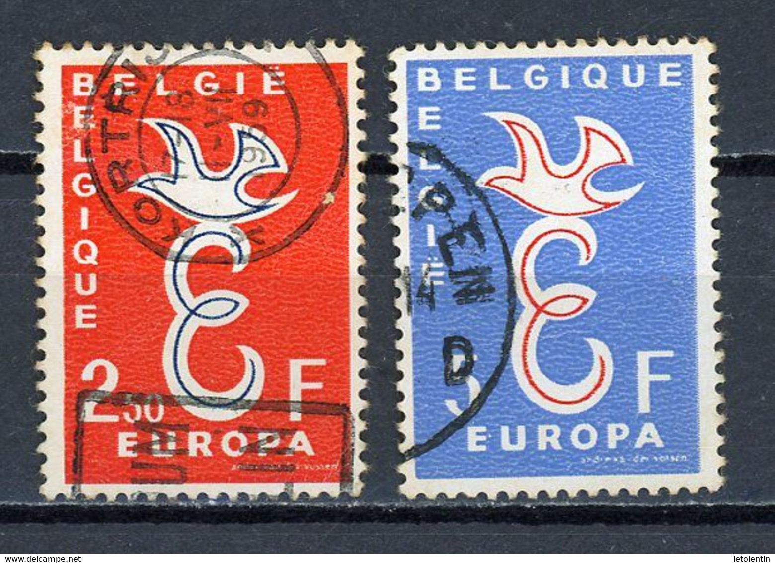 EUROPA 1958 - BELGIQUE  - N° Yvert 1064+1065 Obli. - 1958