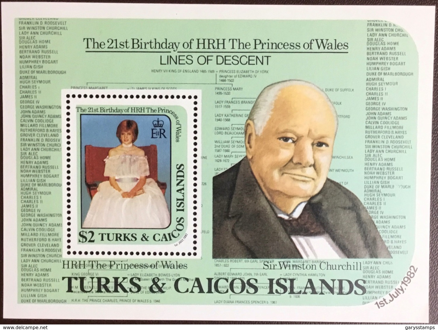 Turks & Caicos 1982 Diana Minisheet MNH - Turks & Caicos (I. Turques Et Caïques)