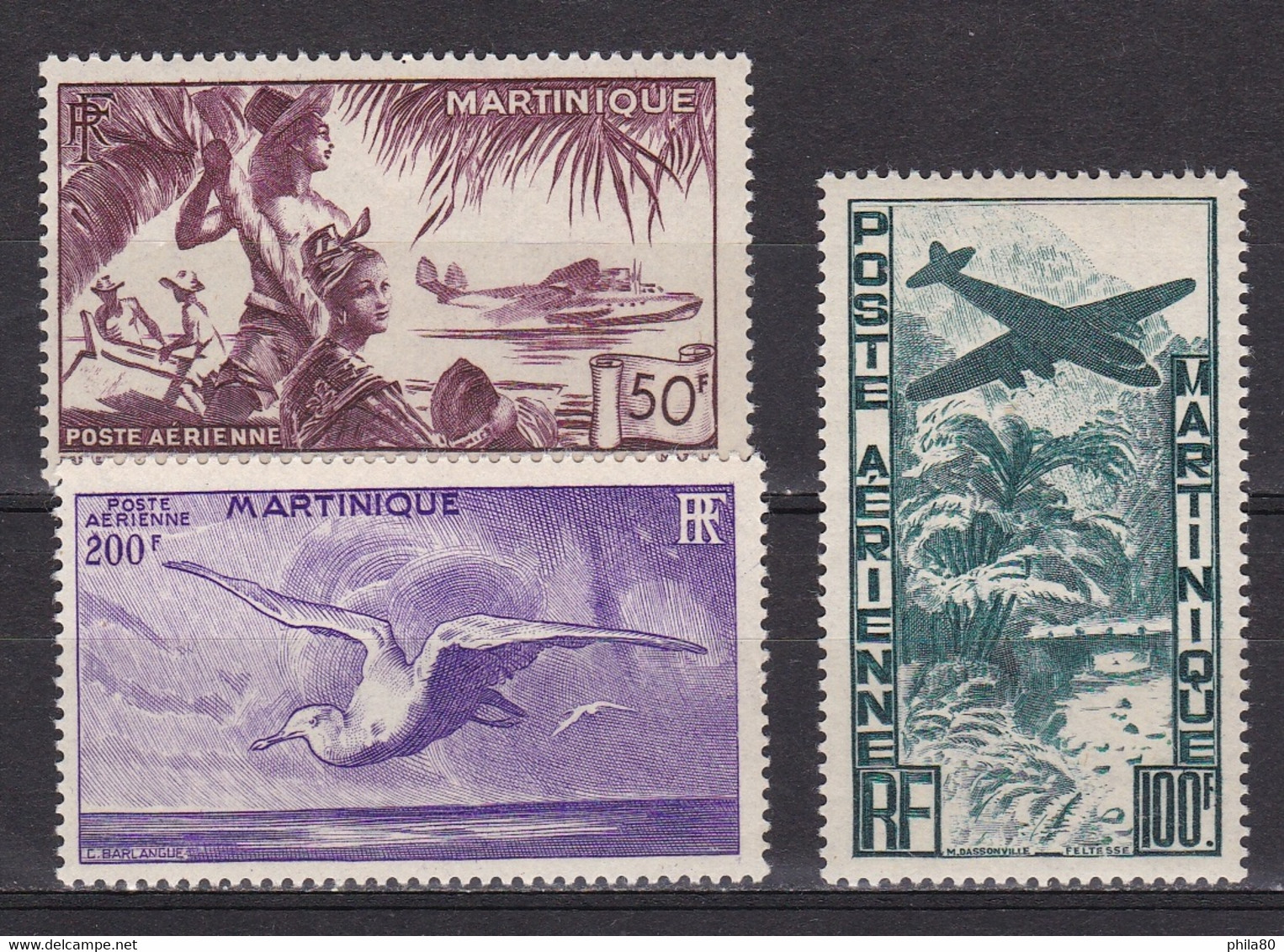MARTINIQUE PA N°13**, 14**, 15** - Luchtpost