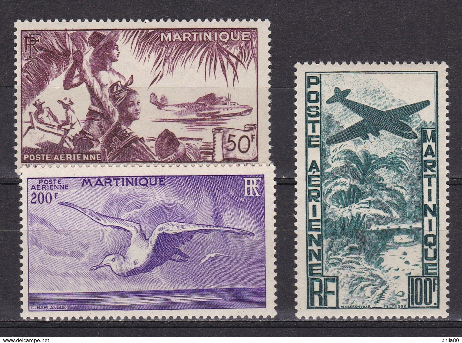 MARTINIQUE PA N°13**, 14**, 15** - Airmail