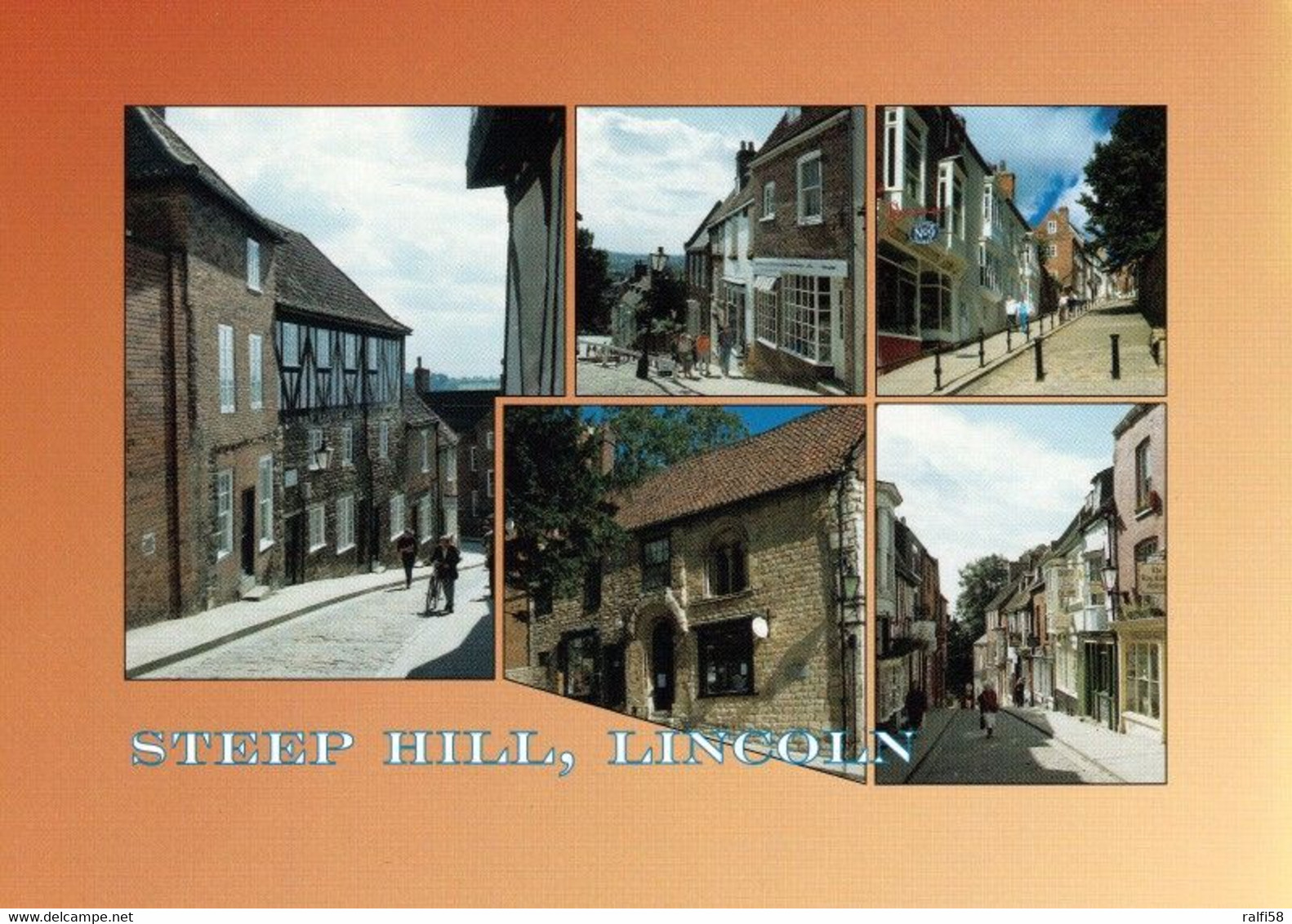 2 AK England * Ansichten Von Lincoln - Steep Hill, Castle Square And Cathedral, Michaelgate, Old Town * - Lincoln