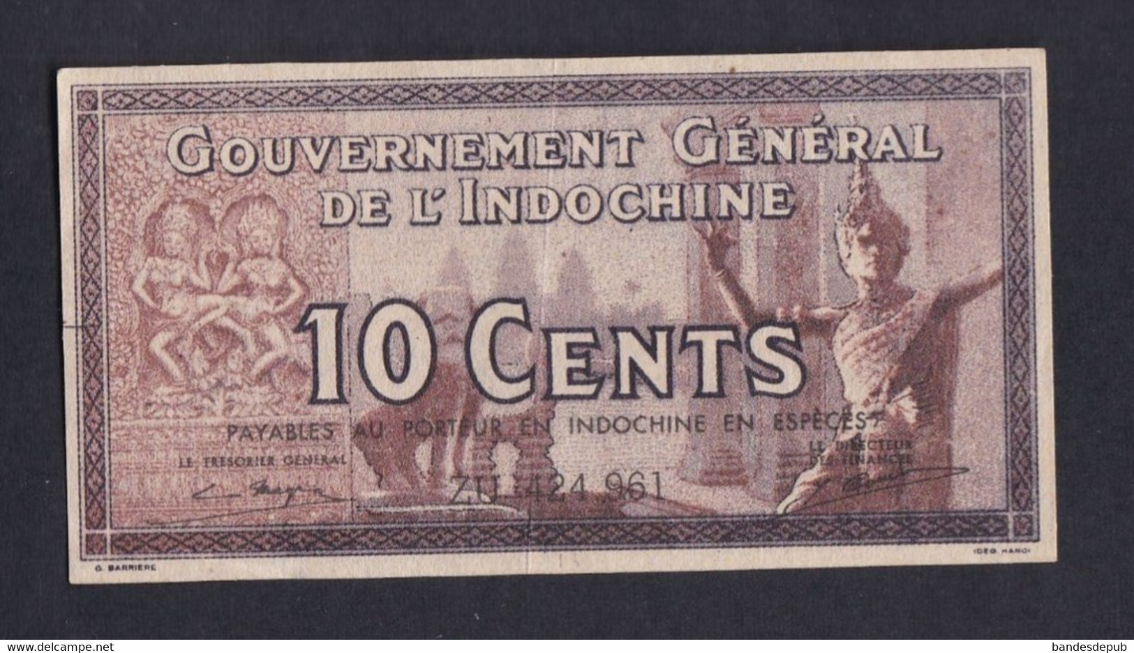 Billet  Gouvernement General De L' Indochine 10 Cents éléphant   ( 54173) - Autres - Asie