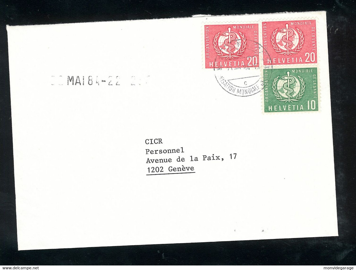 Organisation Mondiale De La Santé  - 22 05 1984 - Premier Jour - Genève - OMS - 20/2 - OMS