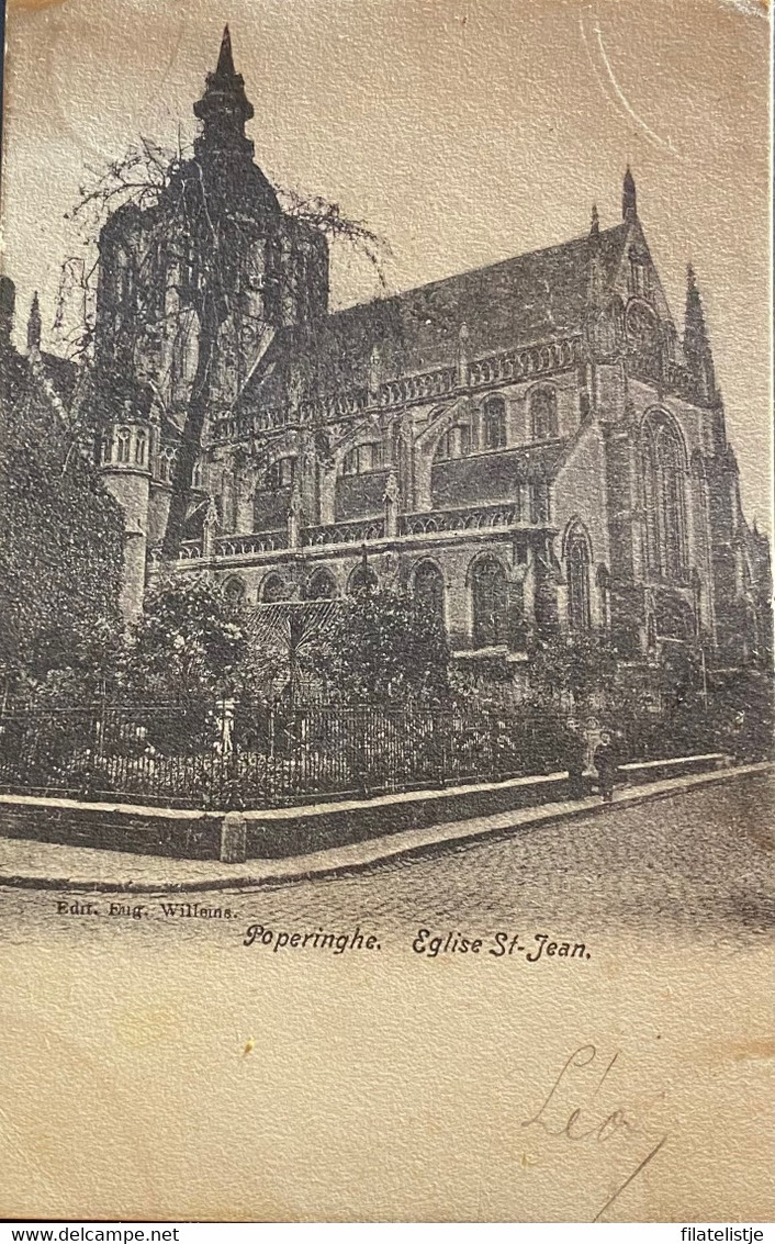 Poperinge St Janskerk Gelopen 1905 - Poperinge