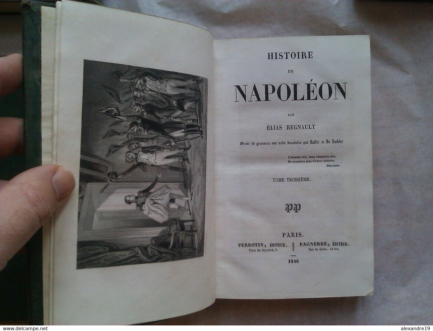 Elias Regnault, Histoire Napoléon 1846 - 4 vol. illustrés Premier Empire