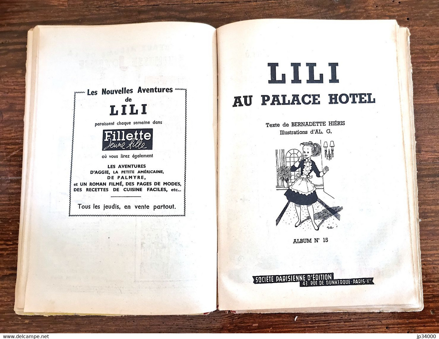 L'espiègle Lili. Album éditeur des n° 13, 14, 15 et 16. SPE fin des années 50 (éditions originales)