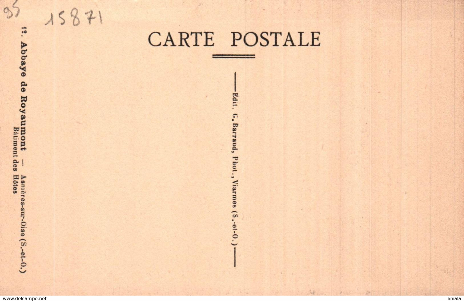 15871  ASNIERES Sur OISE Abbaye De Royaumont  Bâtiment Des Hôtes          (2 Scans) 95 - Asnières-sur-Oise