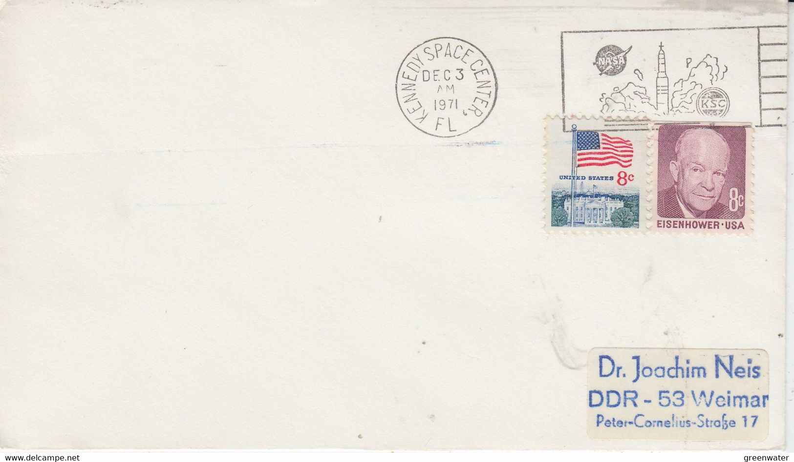 USA Cover Ca Kennedy Space Center Florida DEC 3 1971 (WX182) - Nordamerika