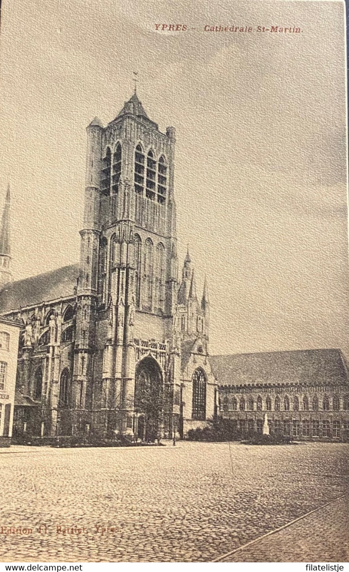 Ieper Cathedrale St Martin Niet Gelopen - Ieper