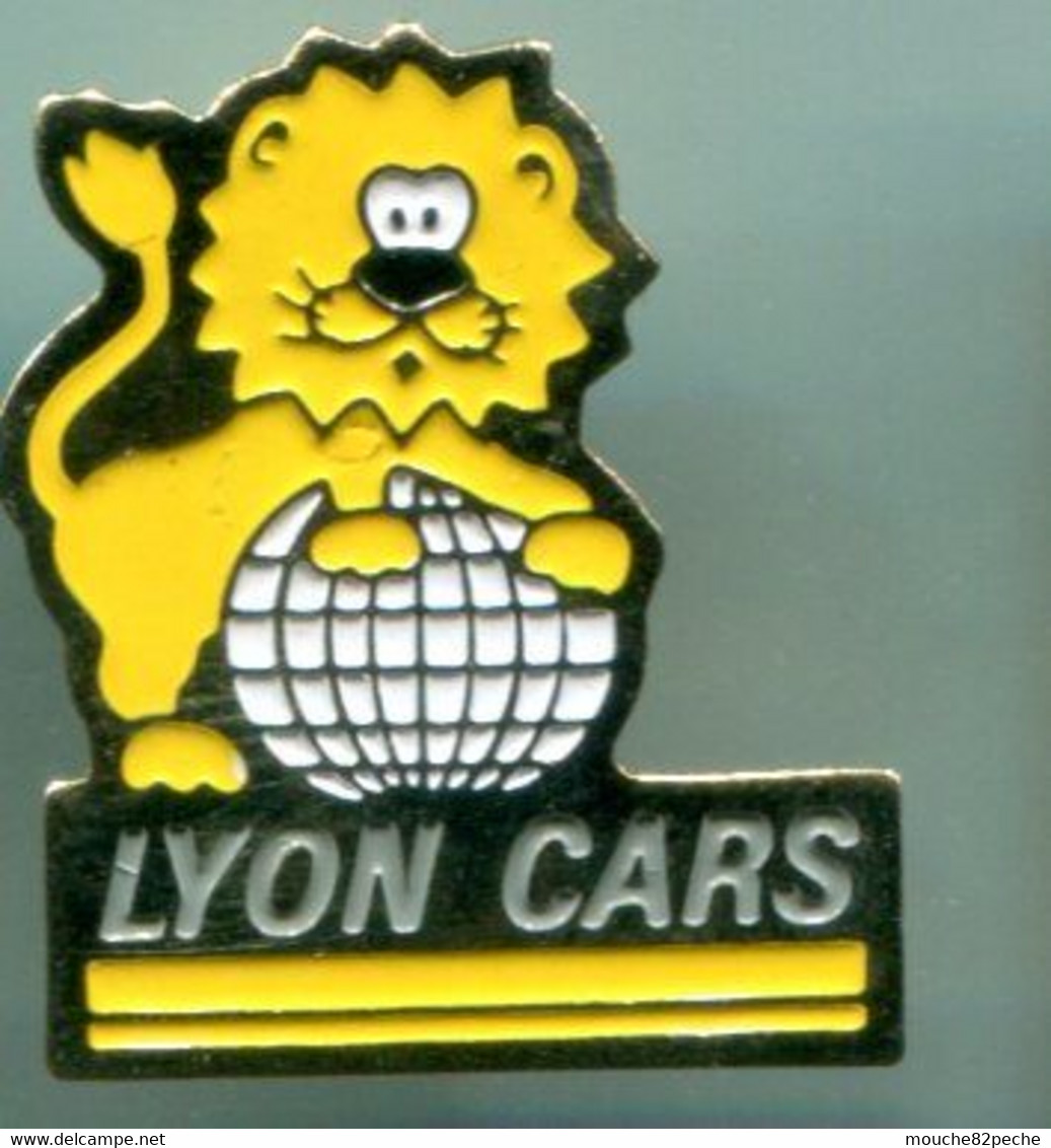 PIN'S  -  TRANSPORTS - LYON CARS - LION - Transports