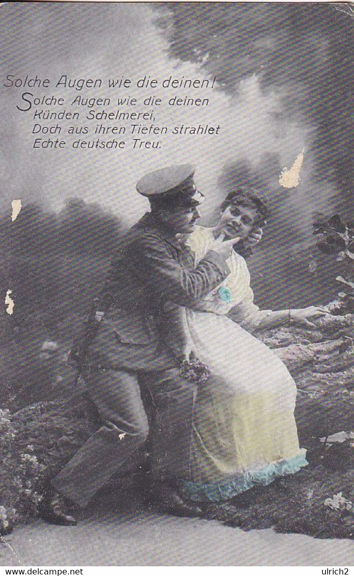 AK Solche Augen Wie Die Deinen - Soldat Mit Frau - Patriotika - Feldpost Ingolstadt 1916 (62273) - Pentecôte