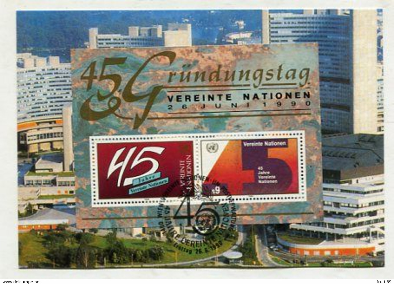 MC 099041 UNO VIENNA - Wien - 45 Jahre Vereinte Nationen - Cartoline Maximum