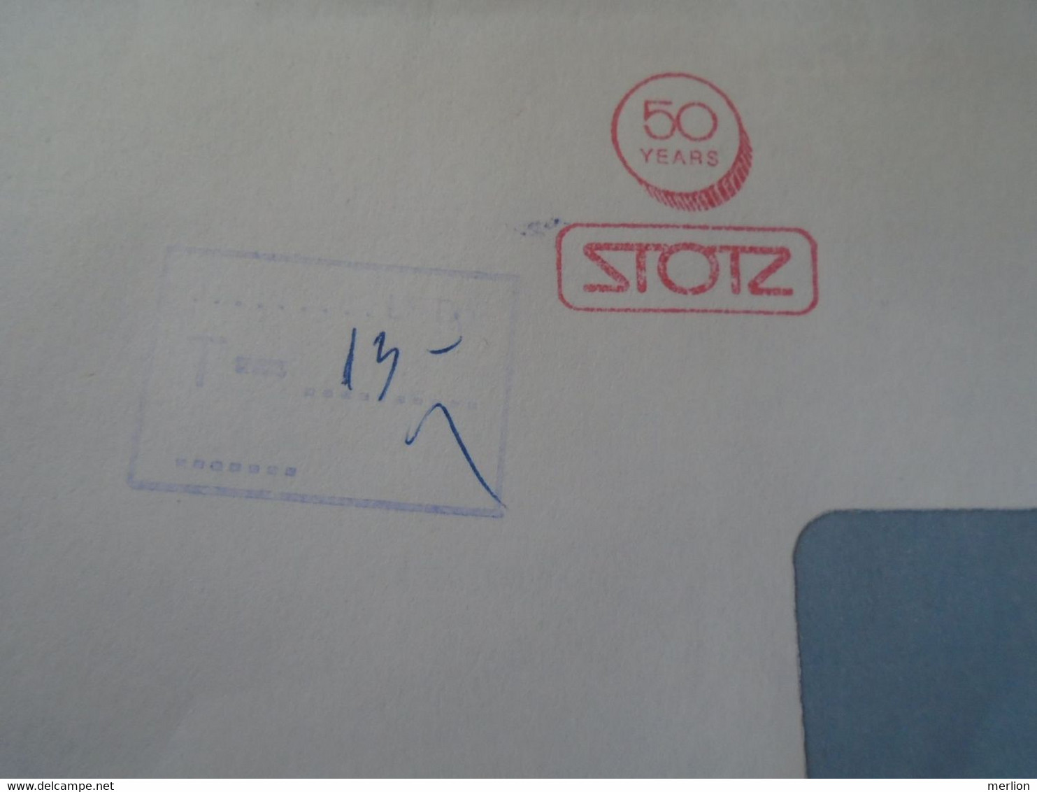 ZA401.4  Switzerland Suisse -cancel 1989  ZÜRICH  -STOTZ & Co AG  - Ema -red Meter -Postage Due  Hungary - Frankiermaschinen (FraMA)