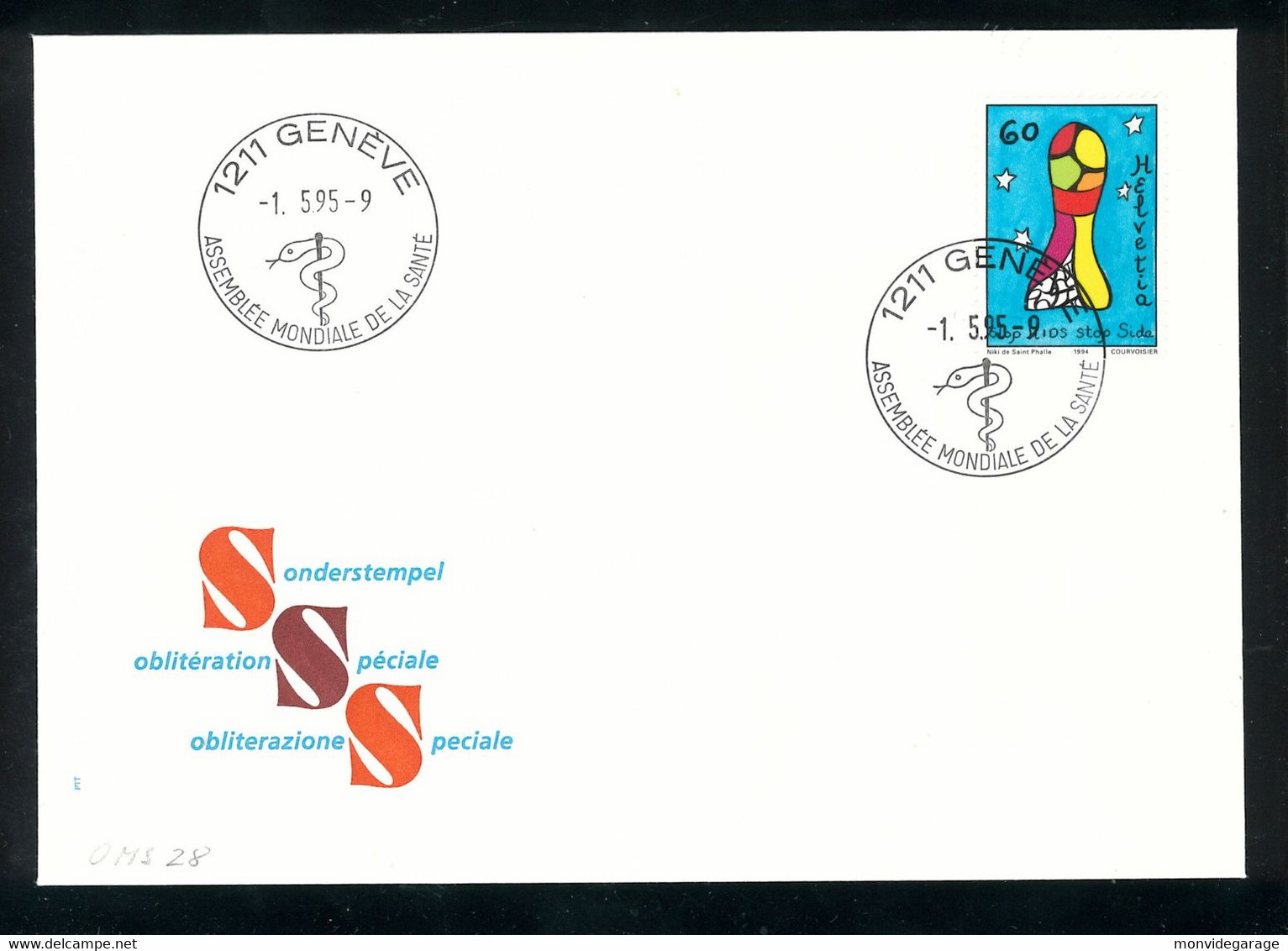 Assemblée Mondiale De La Santé - Oblitération Spéciale - 01 05 1995 - Premier Jour - Genève - OMS - 47/2 - OMS