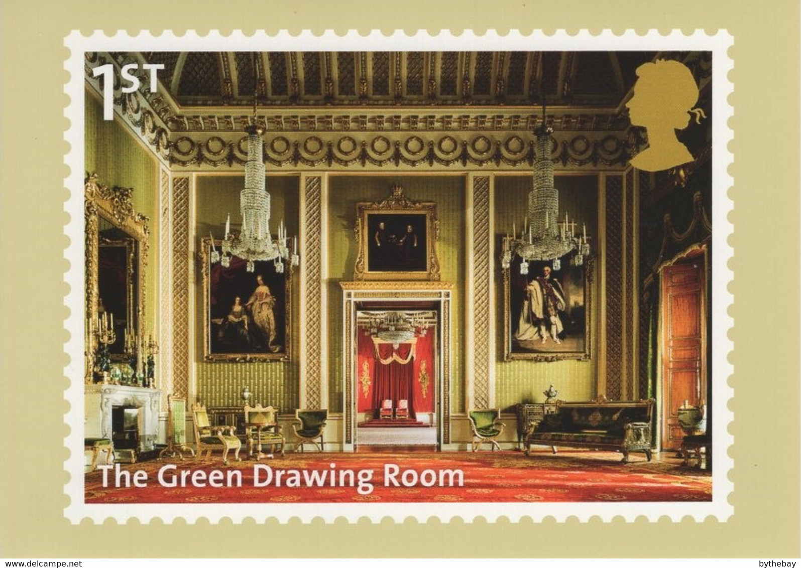 Great Britain 2014 PHQ Card Sc 3285c 1st The Green Drawing Room Buckingham Palace - Cartes PHQ