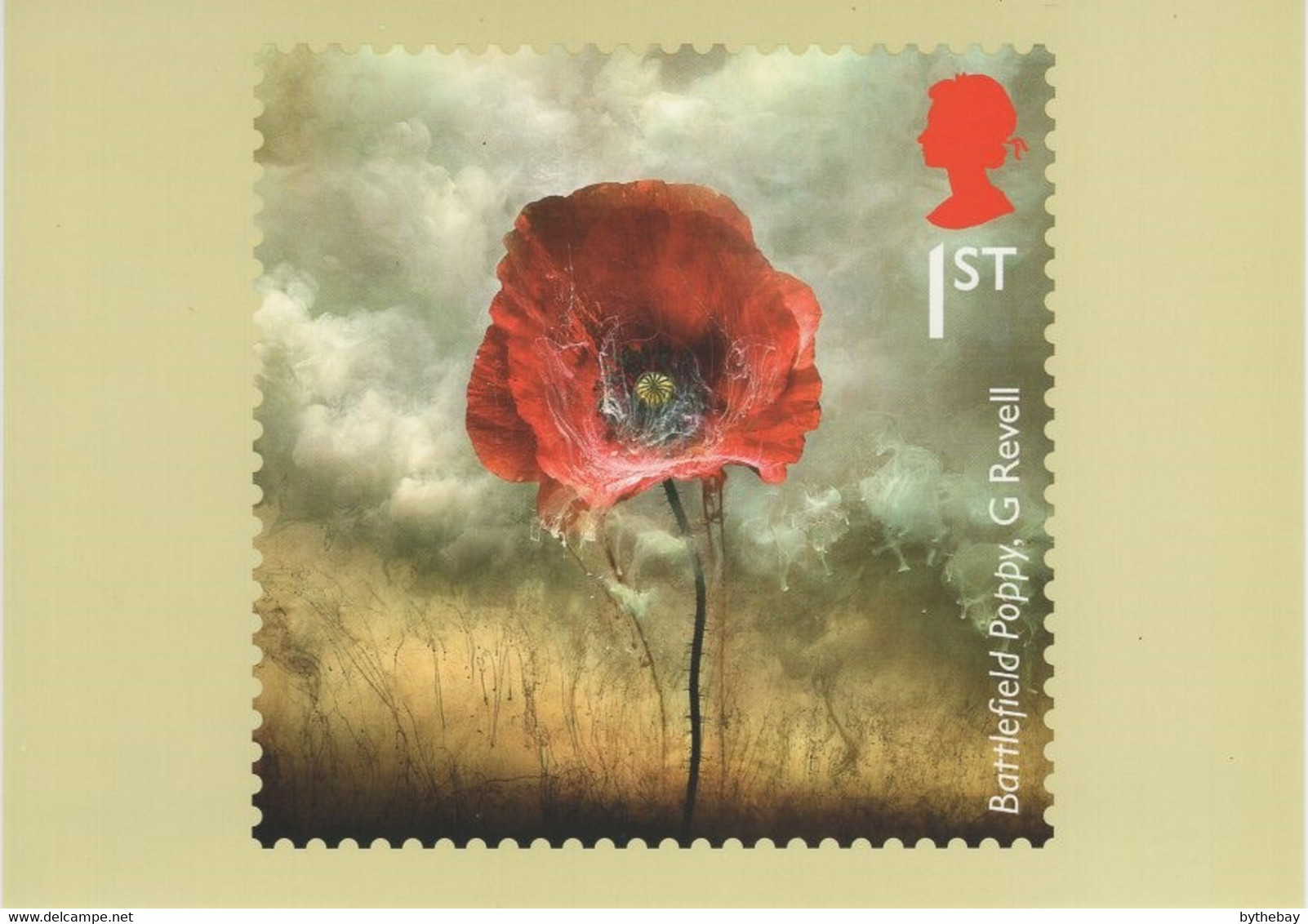 Great Britain 2016 PHQ Card Sc 3509 1st Battlefield Poppy By G. Revell - PHQ Karten