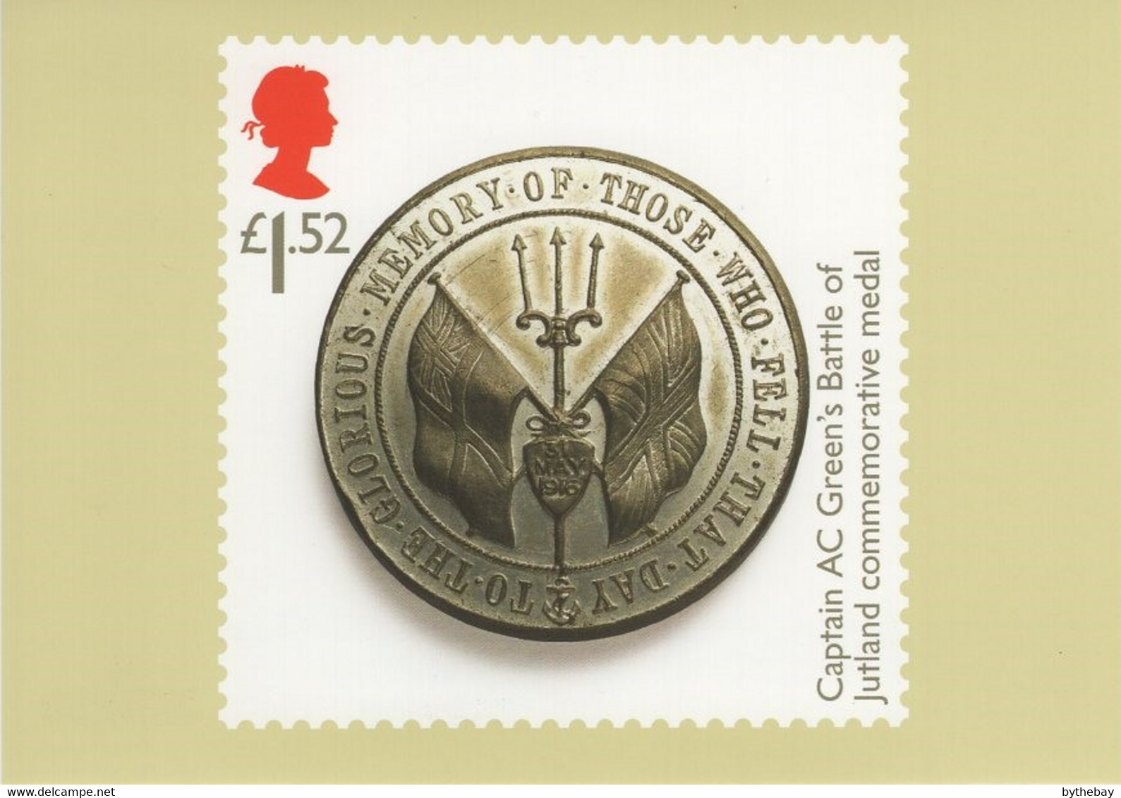 Great Britain 2016 PHQ Card Sc 3510 1.52pd Battle Of Jutland Commemorative Medal - Cartes PHQ