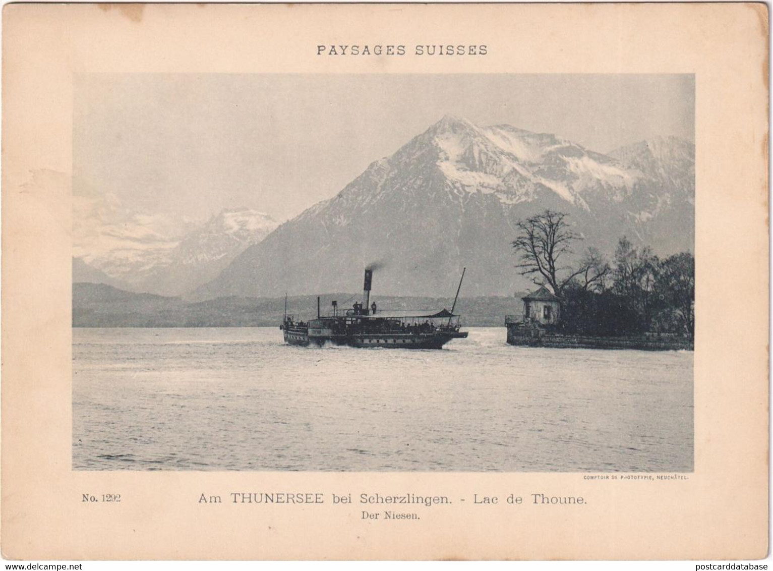 Al Thunersee Bei Scherzlingen - Lac De Thoune - Large Print - & Boat - Autres & Non Classés