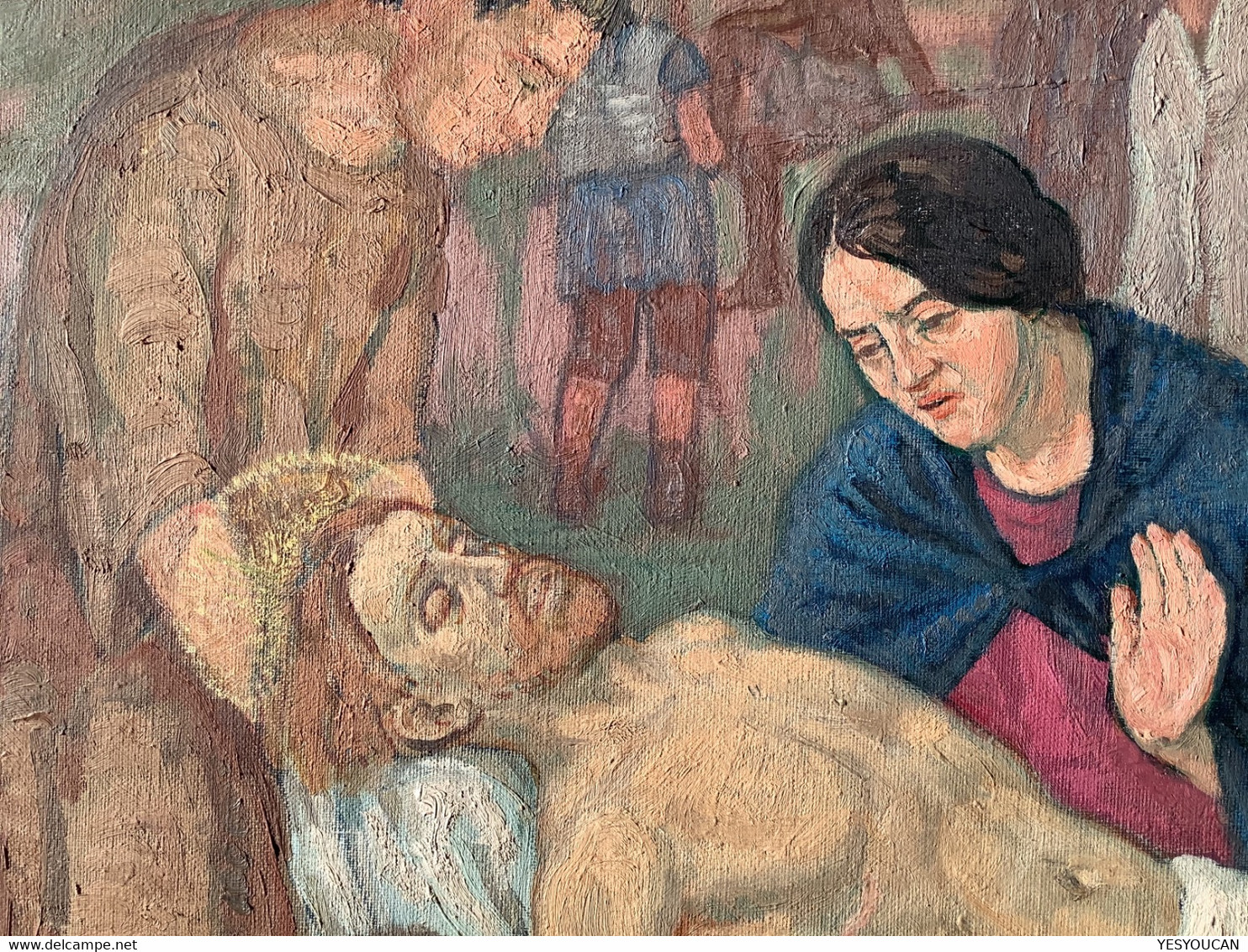 Louis Uldry(1878-1960)peinture LA PASSION DU CHRIST>Musée De Carouge  (art Suisse Genéve Painting Jesus Schweizer Kunst - Huiles