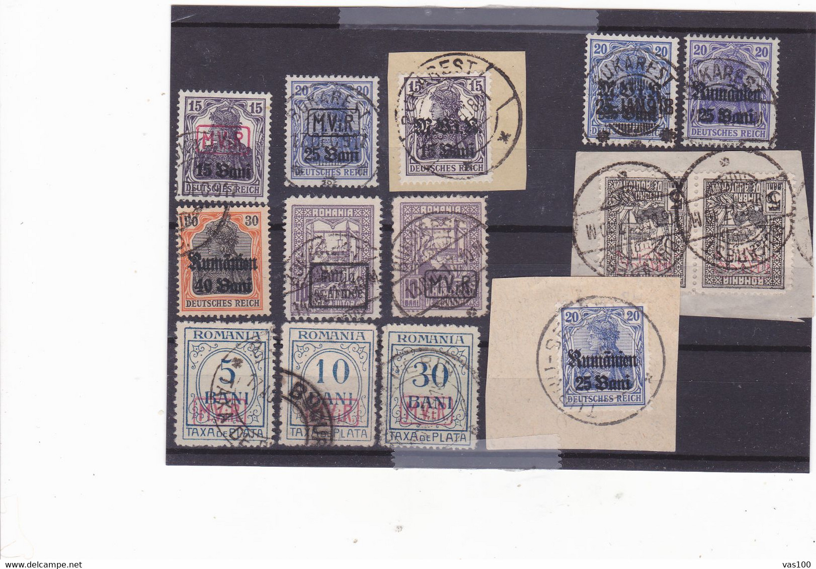 Germany Occupation Romania In WWI 1917-8 OVERPRINT LOT14 STAMPS - Foreign Occupations