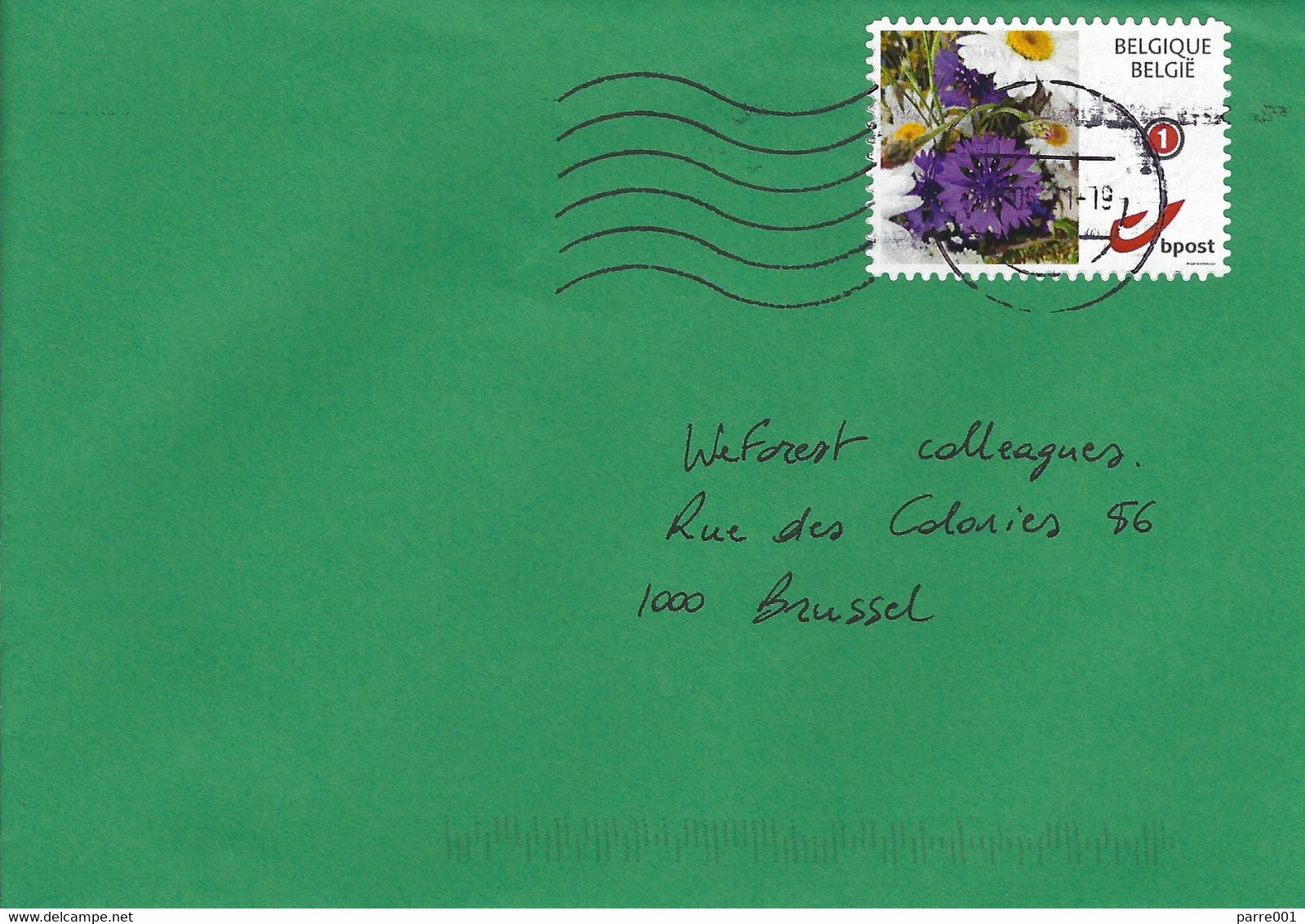 Belgium 2021 Brussels Flowers Domestic Cover - Lettres & Documents