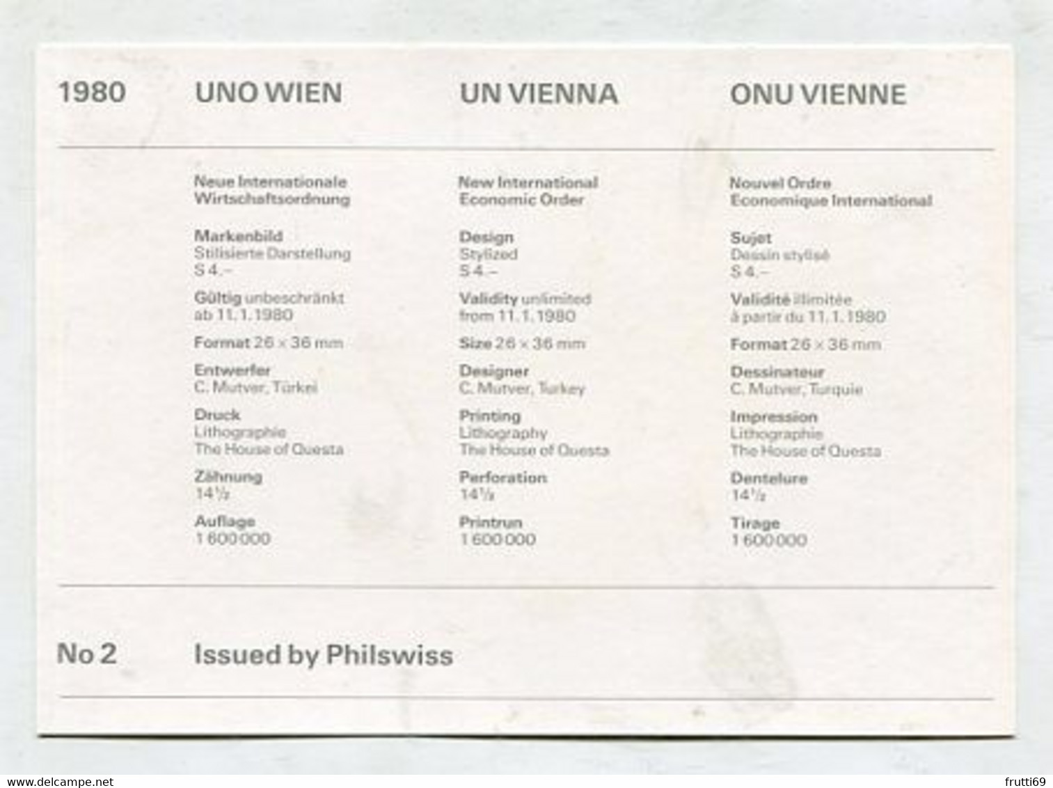 MC 099108 UNO VIENNA - Wien - Neue Internationale Wirtschaftsordnung - 1980 - Cartes-maximum