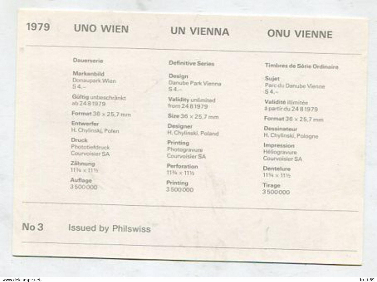 MC 099113 UNO VIENNA - Wien - Dauerserie  - 1979 - Cartes-maximum