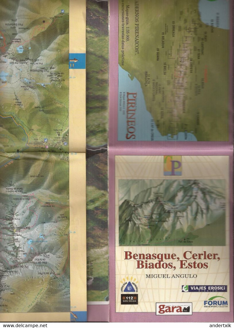 Mapa De Montaña, BENASQUE, CERLES, BIADOS (grandes Dimensiones) - Cartes Topographiques