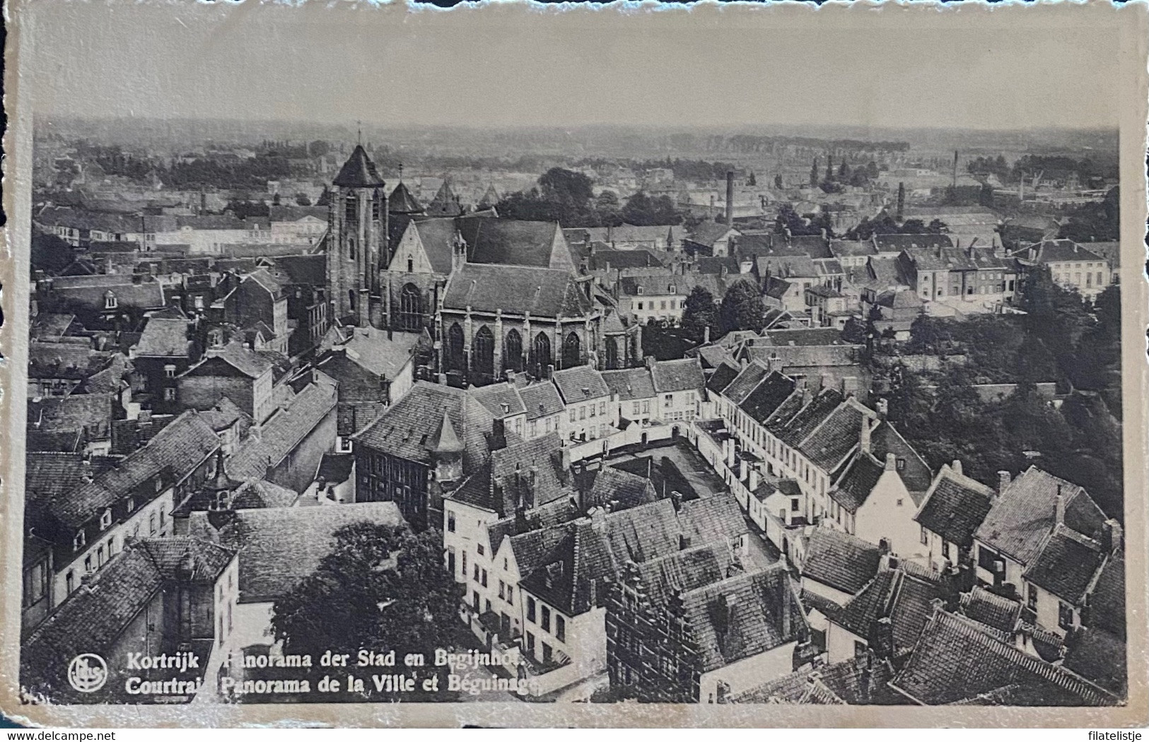 Kortrijk Panorama Op Stad En Begijnhof Niet Gelopen - Kortrijk