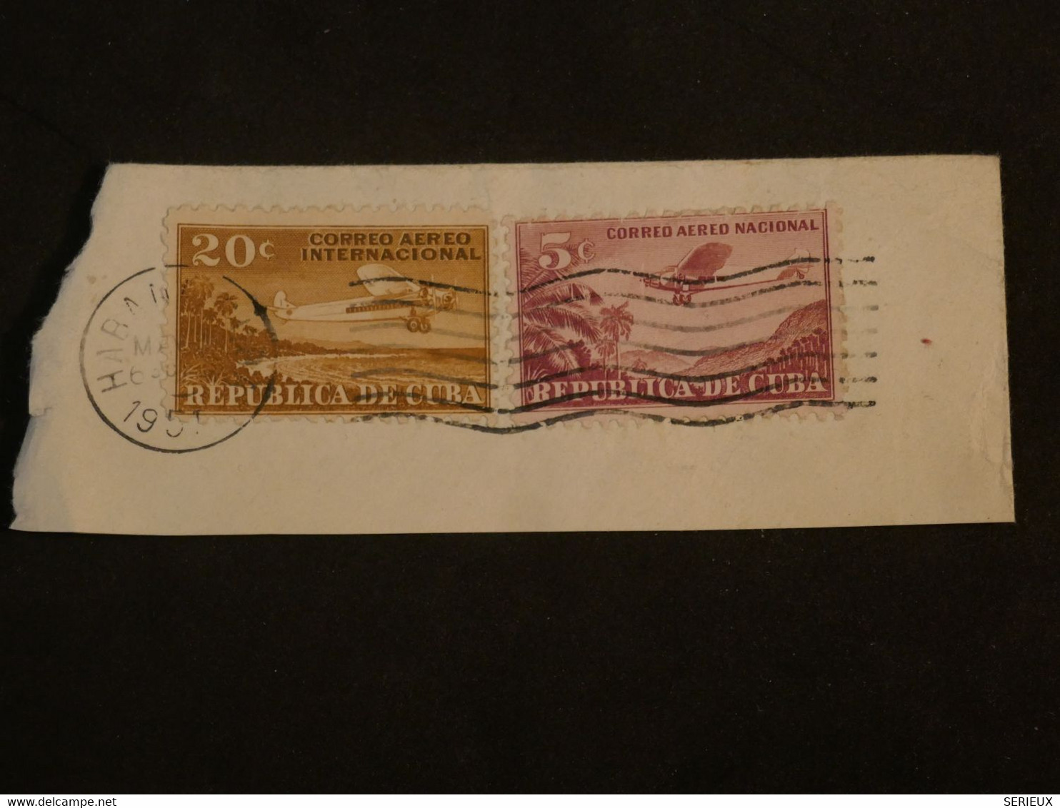 BJ14 CUBA  SUR FRAGMENT  1951 LA HABANA +++ AFFRANCH. INTERESSANT - Usati