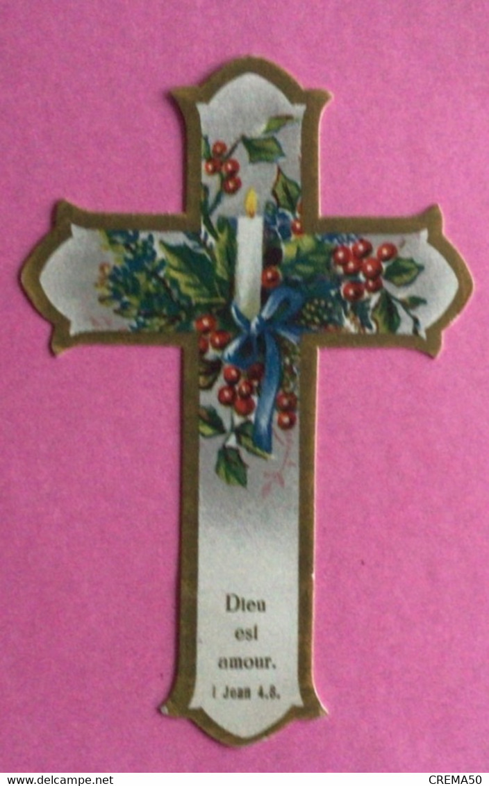 Croix Dorée . Dieu Est Amour - Images Religieuses
