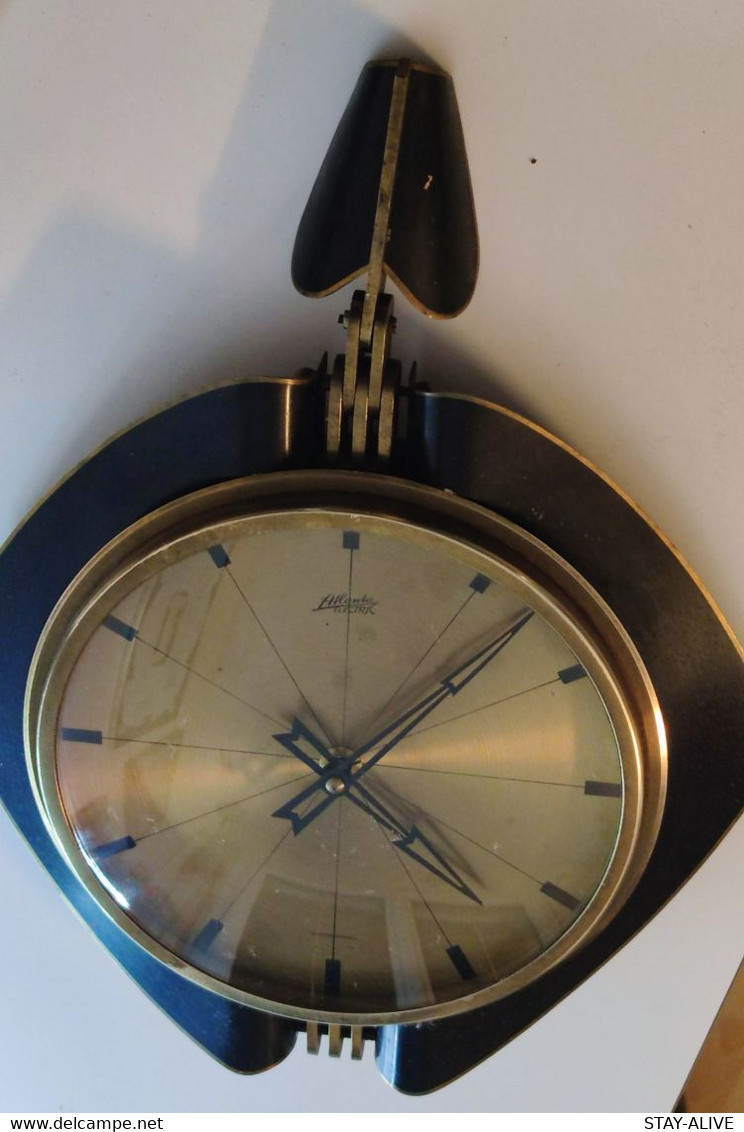 RARE ; HORLOGE MURALE DES ANNÉES 50 ATLANTA West Germany - Horloges